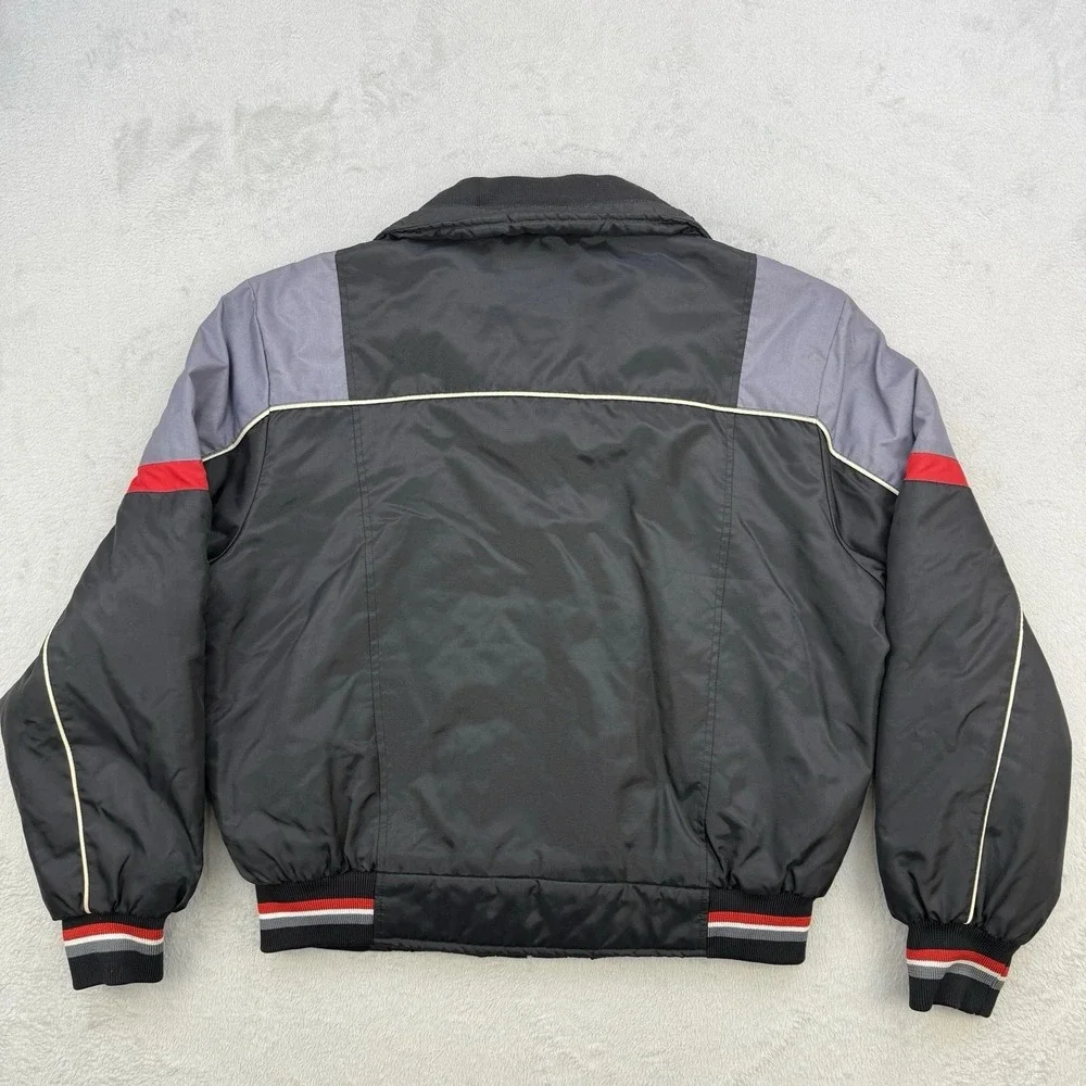 Yamaha Jacket Mens Large Maxim Wear Vintage Snowmobile Black Quilted